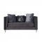 UFM802 Sofa in Grey Velvet Fabric by Global w/Options