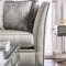 Alessandra Sofa SM2288 in Silver Silky Fabric w/Options