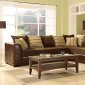 Chocolate Brown Ultra Plush Contemporary Sectional Sofa