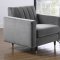 Lola Sofa 619 in Grey Velvet Fabric by Meridian w/Options