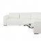 Palinuro Power Motion Sectional Sofa in White Full Leather - VIG