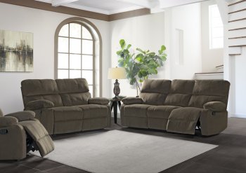 Camargo Motion Sofa & Loveseat Set in Fabric by Klaussner [SFKRS-Camargo Chocolate]