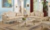 Taj Traditional Sofa in Antique White Bonded Leather w/Options