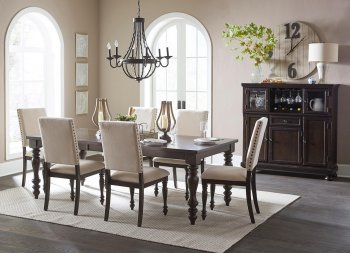 Begonia Dining Table 1718GY-90 in Gray by Homelegance w/Options [HEDS-1718GY-90-Begonia]