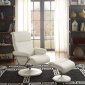 Caius Swivel Reclining Chair 8550WHT w/Ottoman by Homelegance