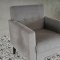 Theo Accent Chair & Ottoman in Gray Fabric by Bellona