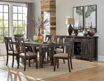 Mattawa Dining Table 5518-78 in Brown by Homelegance w/Options [HEDS-5518-78 Mattawa]