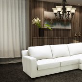 Alexis Sectional Sofa Sleeper in Premium Leather by J&M