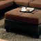 Two-Tone Chocolate & Dark Brown Modern Sectional Sofa