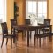 Warm Medium Brown Finish Modern Dining Table w/Optional Items