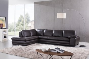 ML157 Sectional Sofa in Brown Leather by Beverly Hills [BHSS-ML157 Brown]