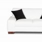 White Bonded Leather Modern Sofa & Loveseat Set