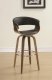 100205 Swivel Bar Stool Set of 2 in Black/Walnut by Coaster