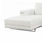 Steve Sectional Sofa in White Leather by Whiteline Imports