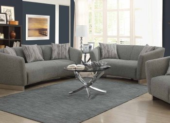 Grayson Sofa in Grey Woven Fabric 506221 by Coaster w/Options [CRS-506221 Grayson]