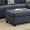 F6987 Sectional Sofa in Dark Blue Fabric by Boss w/Options