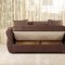 Contemporary Brown Microfiber Living Room w/Storage Sleeper Sofa