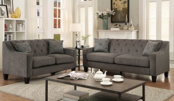 Marlene CM6096 Sofa in Mocha Fabric w/Options [FAS-CM6096-Marlene]