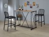 Jodie 71990 Bar Table 3Pc Set in Oak & Black by Acme w/Options