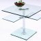 8052 Clear Glass Motion Cocktail Table 3Pc Set by Chintaly