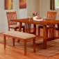 Oak Finish Modern Casual Dining Table w/Optional Chairs & Bench