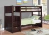 Elliot 460441 Twin over Twin Bunk Bed in Cappuccino by Coaster