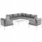 Harmony EEI-2619 8Pc Outdoor Aluminum Sectional Sofa Set