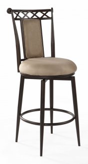 Autumn Rust Metal Base & Taupe Suede Seat Set of 2 Barstools