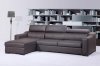 Ritz Sleeper Sectional Sofa Chocolate Brown Leather by J&M