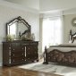 Diana Bedroom in Brown Velvet Fabric by Global w/Options