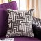 Biden SM6304 Sofa in Purple Fabric & Black Leatherette w/Options