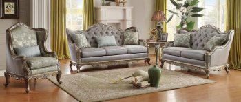 Florentina Sofa Set 8412 in Taupe Fabric by Homelegance [HES-8412 Florentina Set]