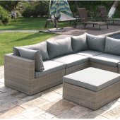 409 Outdoor Patio 6Pc Sectional Sofa Set by Poundex w/Options