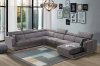 Alwin Sectional Sofa 53720 in Dark Gray Fabric by Acme w/Option