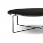 Options of Black Glass or Wenge Wood Top Modern Coffee Table