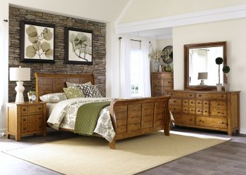 Grandpas Cabin Bedroom 5Pc Set 175-BR in Aged Oak by Liberty [LFBS-175-BR Grandpas Cabin]