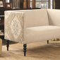 902728 Shelter Arm Settee in Beige Fabric by Coaster