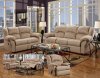 Camel Fabric Modern Reclining Sofa & Loveseat Set w/Options