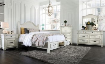 Daria 5Pc Bedroom Set CM7563 in Antique White w/Options [FABS-CM7563-Daria]