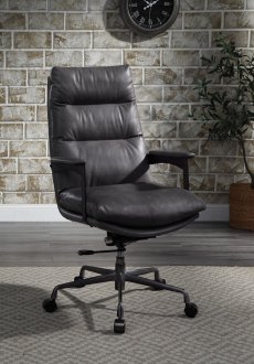 Crursa Office Chair 93170 in Gray Top Grain Leather by Acme