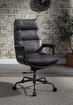 Crursa Office Chair 93170 in Gray Top Grain Leather by Acme [AMOC-93170 Crursa]