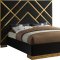 Vector Bed in Black Velvet Fabric by Meridian w/Options