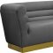 Bellini Sofa 669 in Grey Velvet Fabric by Meridian w/Options