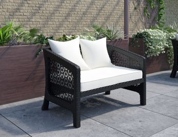 Nook Outdoor Patio Loveseat in Espresso/White by Modway [MWOUT-Nook]