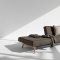 Splitback Sofa Bed in Dark Brown w/Eik Legs by Innovation