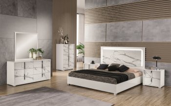 Sonia White Premium Bedroom by J&M w/Optional Casegoods [JMBS-Sonia White]