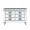 Varian Server 66159 in Mirror & Antique Platinum by Acme