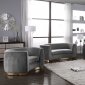 Julian Sofa 620 in Grey Velvet Fabric by Meridian w/Options