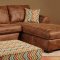 201110 Leah Sectional Sofa in Chestnut Vinyl by Chelsea