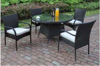 206 Outdoor Patio 5Pc Table Set by Poundex w/Options [PXOUT-206]